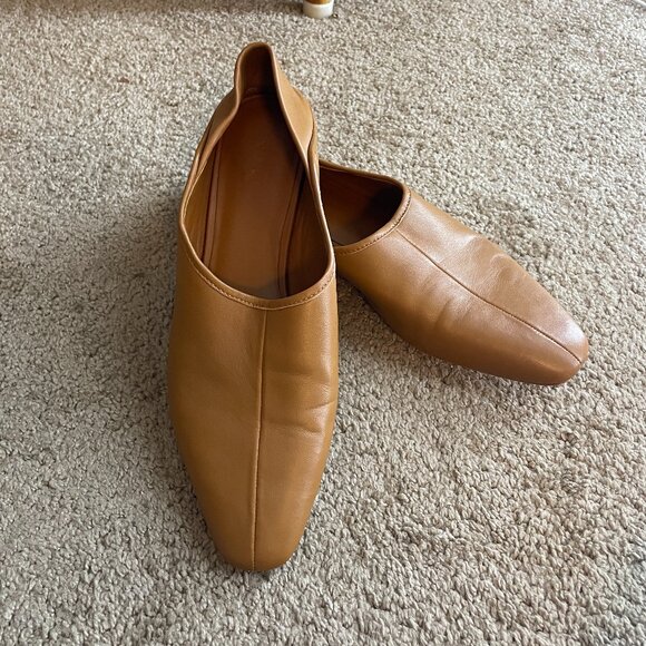 Vince Shoes - Vince Leather Camel Tan Flat Shoes Size 9.5 Loafers